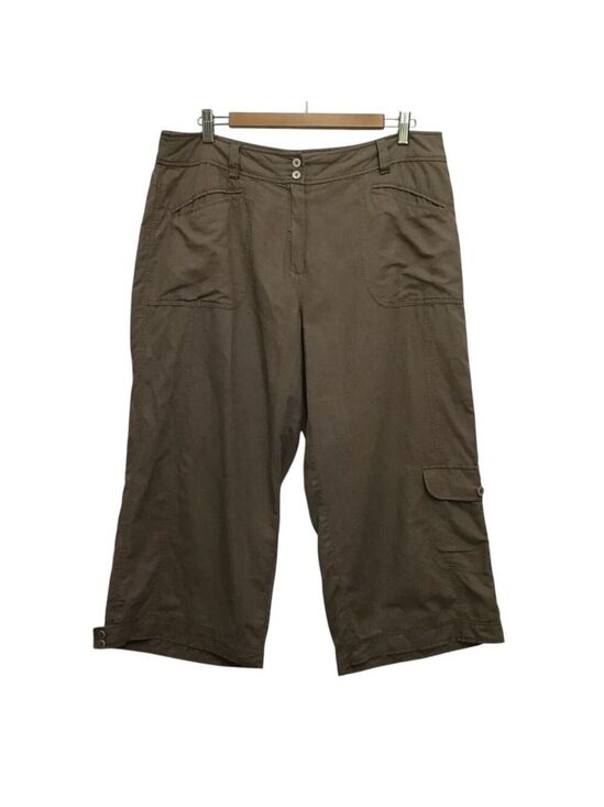 Olsen Europe Pants - OLSEN Europe Anna linen blend pedal pusher pants crop wedge size 10 wide legs